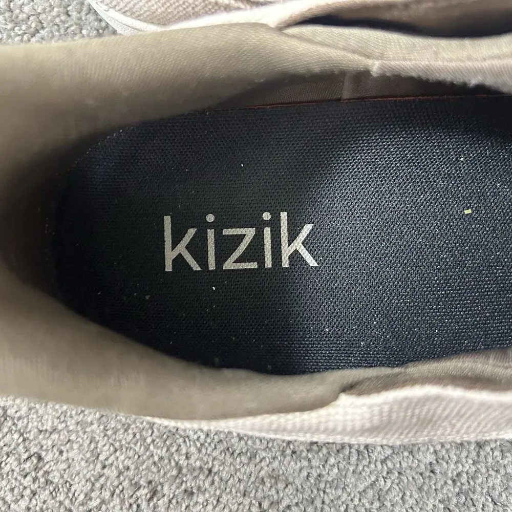 Kizik Porto Men’s Size 13 W Burlap Taupe Casual Boat Hands Free Shoes Used